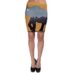 Illustrations Sketch Elephant Wallpaper Bodycon Skirt by HermanTelo