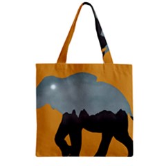 Illustrations Sketch Elephant Wallpaper Zipper Grocery Tote Bag