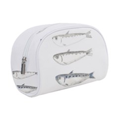 Pencil Fish Sardine Drawing Makeup Case (small)