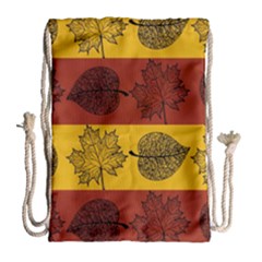 Autumn Leaves Colorful Nature Drawstring Bag (large)