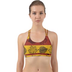 Autumn Leaves Colorful Nature Back Web Sports Bra