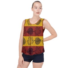Autumn Leaves Colorful Nature Bubble Hem Chiffon Tank Top by Mariart