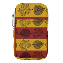 Autumn Leaves Colorful Nature Waist Pouch (large) by Mariart