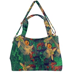 Illustrations Color Cat Flower Abstract Textures Orange Double Compartment Shoulder Bag
