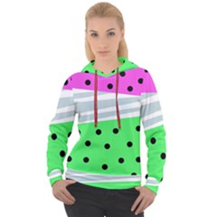 Dots And Lines, Mixed Shapes Pattern, Colorful Abstract Design Women s Overhead Hoodie by Casemiro