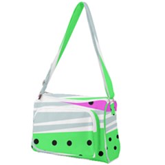 Dots And Lines, Mixed Shapes Pattern, Colorful Abstract Design Front Pocket Crossbody Bag by Casemiro