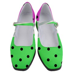 Dots And Lines, Mixed Shapes Pattern, Colorful Abstract Design Women s Mary Jane Shoes