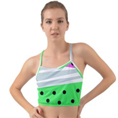 Dots And Lines, Mixed Shapes Pattern, Colorful Abstract Design Mini Tank Bikini Top by Casemiro