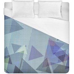 Light Blue Green Grey Dotted Abstract Duvet Cover (king Size) by Graphika