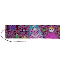 Blue Denim And Drawings Daisies Pink Roll Up Canvas Pencil Holder (l) by snowwhitegirl