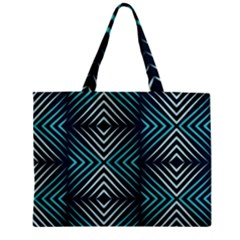 Blue Motif Design Zipper Mini Tote Bag by tmsartbazaar