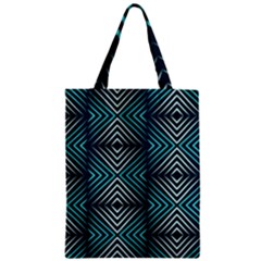 Blue Motif Design Zipper Classic Tote Bag by tmsartbazaar