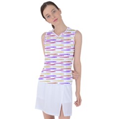 Cartoon Style Snake Drawing Motif Pattern Print Women s Sleeveless Sports Top by dflcprintsclothing