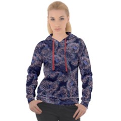 Glowing Coral Pattern Women s Overhead Hoodie by LoolyElzayat