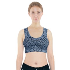 Blue Spotty Pattern Sports Bra With Pocket