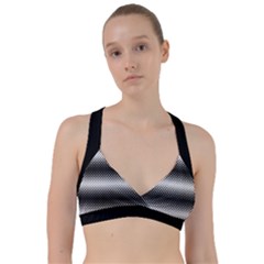 Geometrical Blocks, Rhombus Black And White Pattern Sweetheart Sports Bra by Casemiro