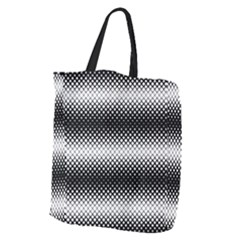 Geometrical Blocks, Rhombus Black And White Pattern Giant Grocery Tote by Casemiro