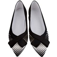 Geometrical blocks, rhombus black and white pattern Women s Bow Heels
