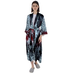 Flamelet Maxi Satin Kimono by Sparkle