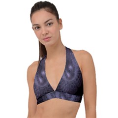 Fractal Flowers Halter Plunge Bikini Top