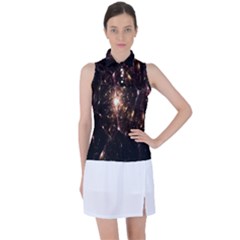 Glowing Sparks Women s Sleeveless Polo Tee by Sparkle