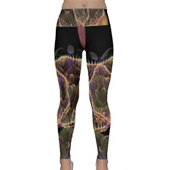 Fractal Geometry Lightweight Velour Classic Yoga Leggings by Sparkle