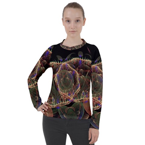Fractal Geometry Women s Pique Long Sleeve Tee by Sparkle