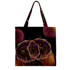 Fractal Geometry Zipper Grocery Tote Bag by Sparkle