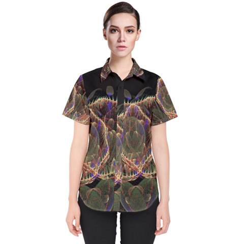 Fractal Geometry Women s Short Sleeve Shirt by Sparkle