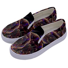 Fractal Geometry Kids  Canvas Slip Ons by Sparkle