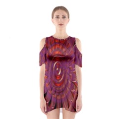 Chakra Flower Shoulder Cutout One Piece Dress by Sparkle