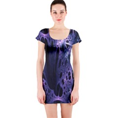 Fractal Web Short Sleeve Bodycon Dress by Sparkle