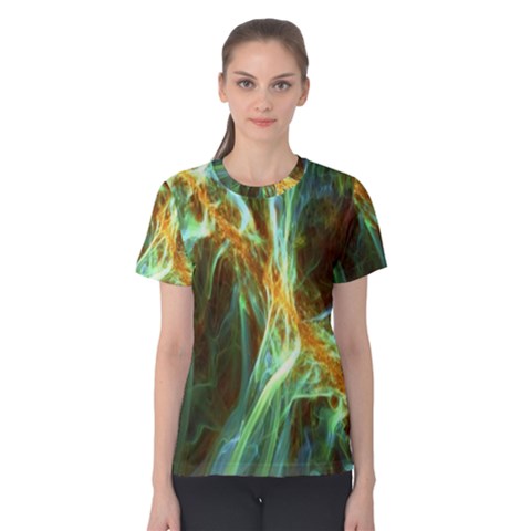 Abstract Illusion Women s Cotton Tee by Sparkle