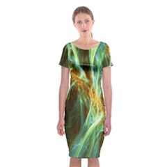 Abstract Illusion Classic Short Sleeve Midi Dress by Sparkle