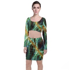 Abstract Illusion Top And Skirt Sets by Sparkle