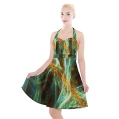 Abstract Illusion Halter Party Swing Dress  by Sparkle