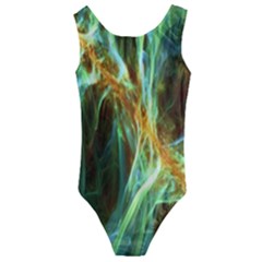 Abstract Illusion Kids  Cut-out Back One Piece Swimsuit by Sparkle