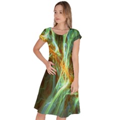 Abstract Illusion Classic Short Sleeve Dress by Sparkle