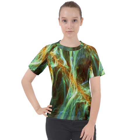 Abstract Illusion Women s Sport Raglan Tee by Sparkle