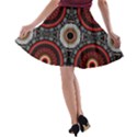 Tribal Aztec Mandala Art A-line Skater Skirt View2