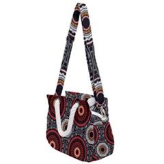 Tribal Aztec Mandala Art Rope Handles Shoulder Strap Bag by tmsartbazaar