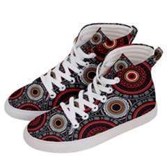 Tribal Aztec Mandala Art Men s Hi-top Skate Sneakers by tmsartbazaar