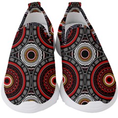 Tribal Aztec Mandala Art Kids  Slip On Sneakers by tmsartbazaar