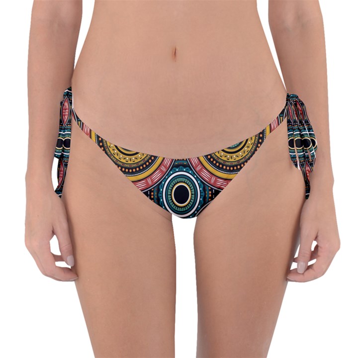 Aztec Multicolor Mandala Reversible Bikini Bottom