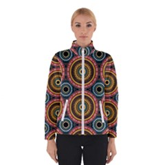 Aztec Multicolor Mandala Winter Jacket by tmsartbazaar