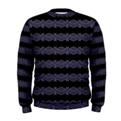 Dark Ornate Nouveau Striped Print Men s Sweatshirt by dflcprintsclothing
