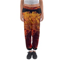 Marigold On Black Women s Jogger Sweatpants by MichaelMoriartyPhotography