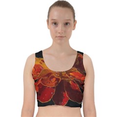 Marigold On Black Velvet Racer Back Crop Top by MichaelMoriartyPhotography