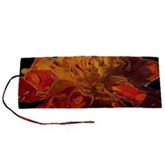Marigold On Black Roll Up Canvas Pencil Holder (s) by MichaelMoriartyPhotography