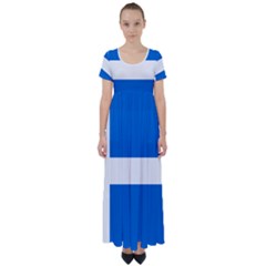 Flag Of Shetland High Waist Short Sleeve Maxi Dress by abbeyz71